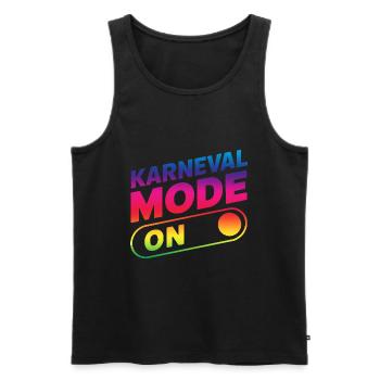 Karneval Mode On Fasching Fasnet - Männer Premium Bio Tank Top - Schwarz - Vorne - AI Model Male 178 light (178cm)