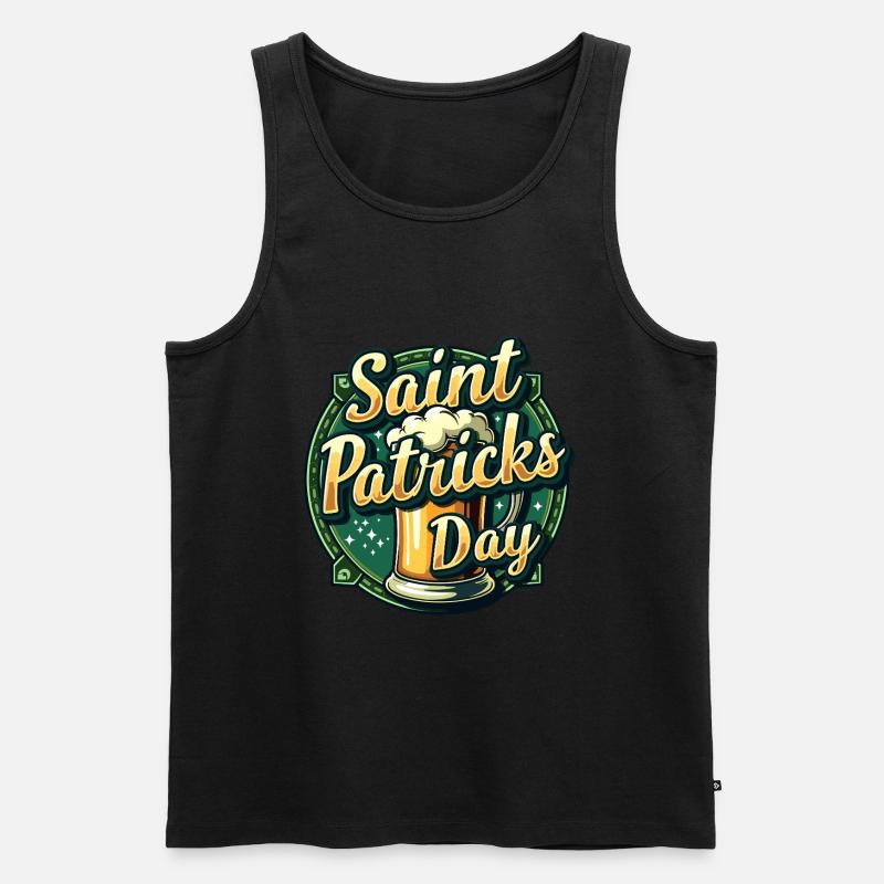 Saint Patrick`s Day Beer - Männer Premium Bio Tank Top - Schwarz