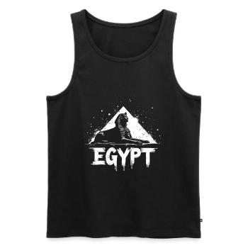 Ägypten Sphinx Pyramide - Männer Premium Bio Tank Top - Schwarz - Vorne - AI Model Male 178 light (178cm)