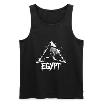 Ägypten Sphinx Pyramide - Männer Premium Bio Tank Top - Schwarz - Vorne - AI Model Male 178 light (178cm)
