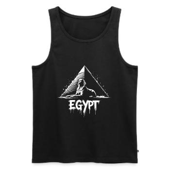 Ägypten Sphinx Pyramide - Männer Premium Bio Tank Top - Schwarz - Vorne - AI Model Male 178 light (178cm)