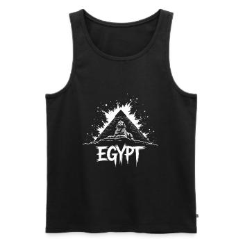 Ägypten Sphinx Pyramide - Männer Premium Bio Tank Top - Schwarz - Vorne - AI Model Male 178 light (178cm)