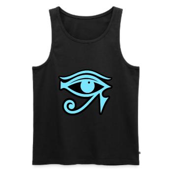 Symbole de l’œil d’Horus en Égypte - Débardeur bio Premium Homme - noir - Devant - AI Model Male 178 light (178cm)