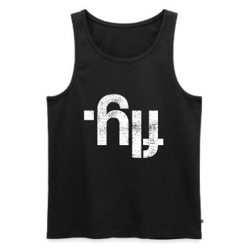 fly - Men's Premium Organic Tank Top - black - Front - AI Model Male 178 light (178cm)