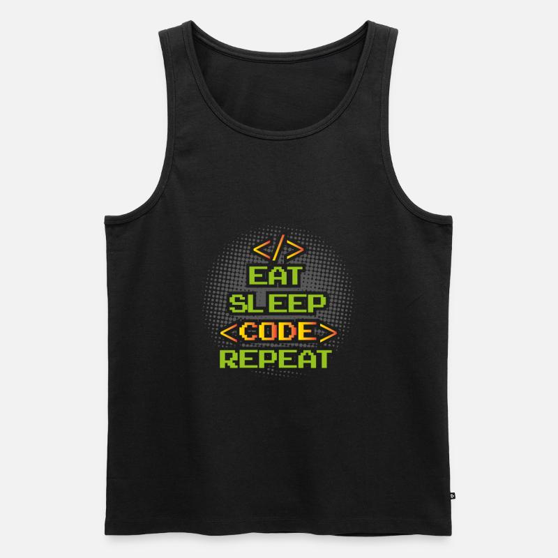 Funny Programmer Software Developer - Men's Premium Organic Tank Top - black