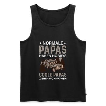 Papa Camper Wohnmobil Wohnwagen Geschenk - Männer Premium Bio Tank Top - Schwarz - Vorne - Michal (187cm)