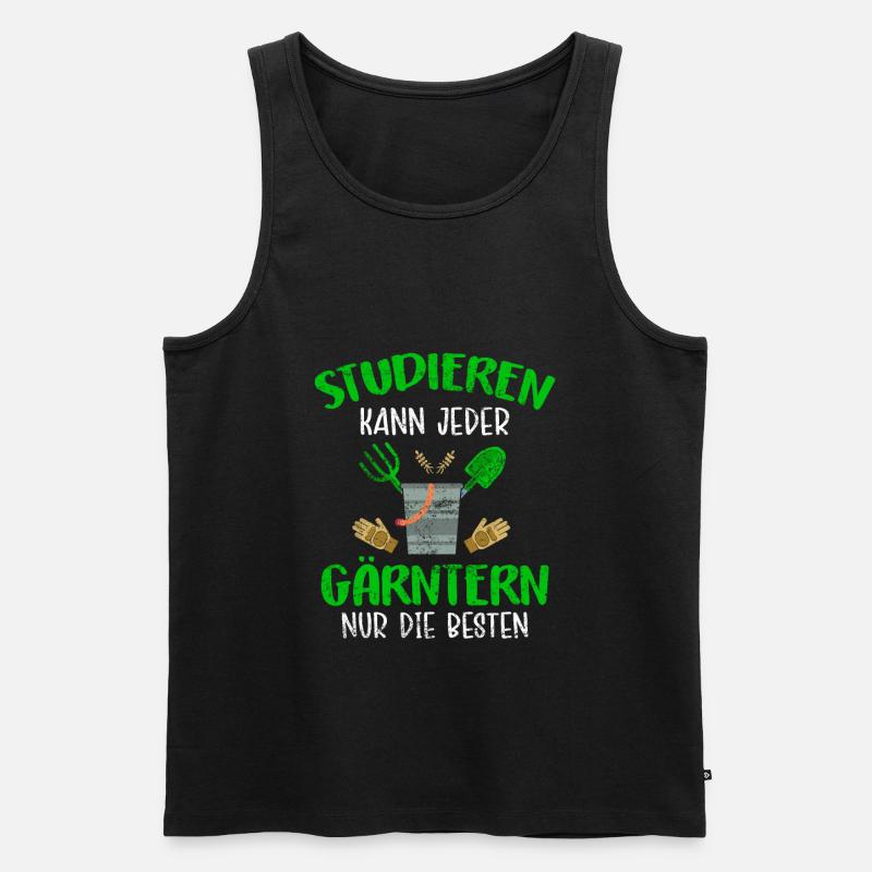 Gartenarbeit Gärtner Geschenk - Männer Premium Bio Tank Top - Schwarz