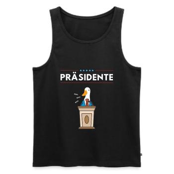 Präsidente Präsident Politiker Ente Enten Quack - Männer Premium Bio Tank Top - Schwarz - Vorne - Michal (187cm)