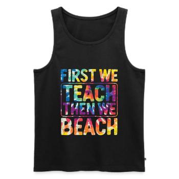 Lehrer Ferien Geschenk - Männer Premium Bio Tank Top - Schwarz - Vorne - Michal (187cm)