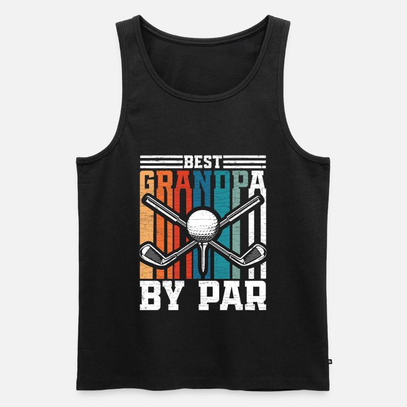 Golfer Opa Golf - Männer Premium Bio Tank Top - Schwarz