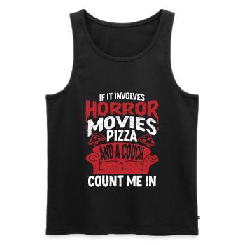 Halloween Geschenk Horrorfilme - Männer Premium Bio Tank Top - Schwarz - Vorne - Michal (187cm)