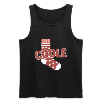 Coole Socke - lustiges Motivationsdesign - Männer Premium Bio Tank Top - Schwarz - Vorne - Michal (187cm)