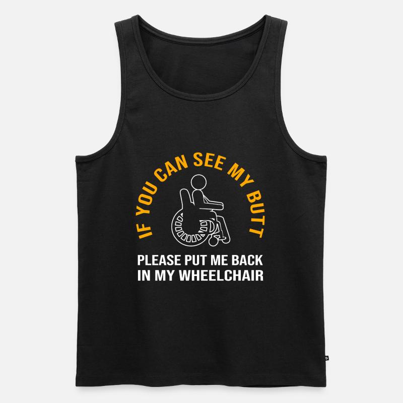 Rollstuhl - Männer Premium Bio Tank Top - Schwarz