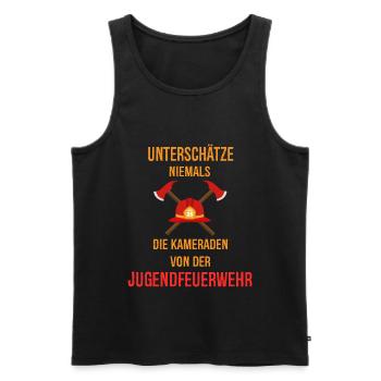 Jugendfeuerwehr Feuerwehrmann Feuerwehr Geschenk - Männer Premium Bio Tank Top - Schwarz - Vorne - Michal (187cm)