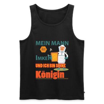 Imker Shirt • Imker Königin • Imker Geschenk - Männer Premium Bio Tank Top - Schwarz - Vorne - AI Model Male 178 light (178cm)
