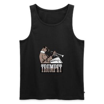 Trumpet Dog Pet Dog Trumpet Gift Idea - Men's Premium Organic Tank Top - black - Front - Michal (187cm)