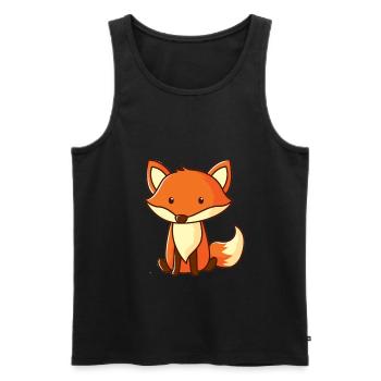 Süßer Fuchs Geschenkidee Kinder Geburtstag - Männer Premium Bio Tank Top - Schwarz - Vorne - AI Model Male 178 light (178cm)