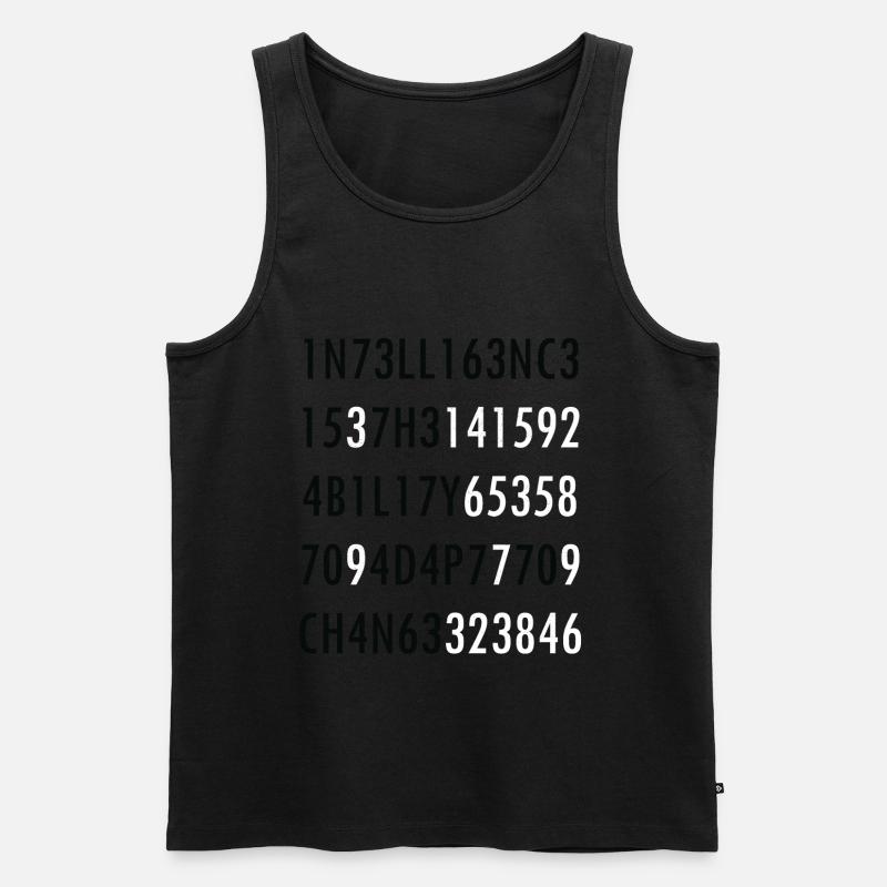 Intelligence-Citation de science intelligence nerd - Débardeur bio Premium Homme - noir