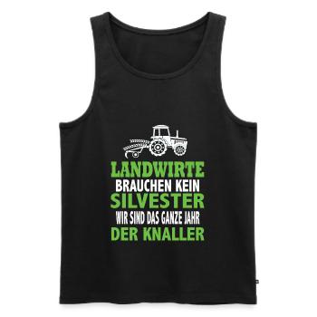 Landwirtschaft Landwirte Bauern Bauernkind Traktor - Männer Premium Bio Tank Top - Schwarz - Vorne - Michal (187cm)