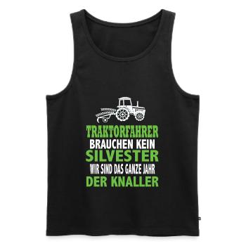 Traktor Trekker Landwirtschaft Landwirte Bauern - Männer Premium Bio Tank Top - Schwarz - Vorne - Michal (187cm)