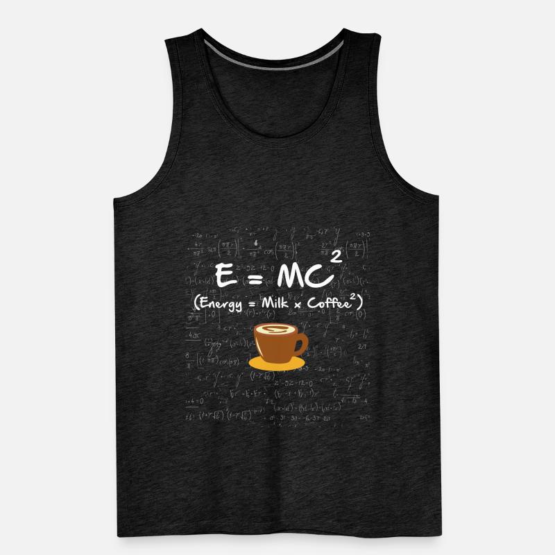 E=MC square funny physicist coffee saying Men's Premium Organic Tank Top