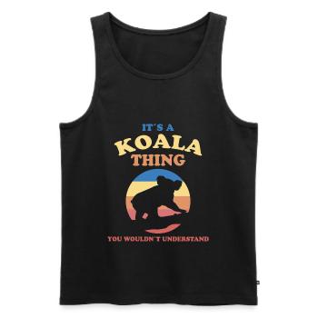 Koala Saying Australia Marsupial Koalas Gift - Men's Premium Organic Tank Top - black - Front - Michal (187cm)