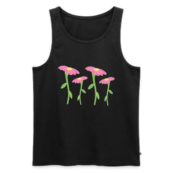Flower Symbol Blossom Plant Four Flowers - Men's Premium Organic Tank Top - black - Front - Michal (187cm)