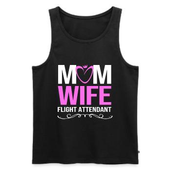 Stewardess Flugbegleiter - Männer Premium Bio Tank Top - Schwarz - Vorne - Michal (187cm)