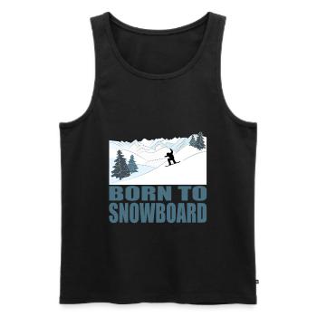 Né pour le snowboard - Sports d’hiver - Débardeur bio Premium Homme - noir - Devant - Michal (187cm)