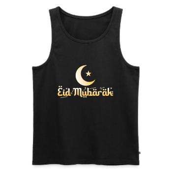 Aïd Moubarak - Débardeur bio Premium Homme - noir - Devant - AI Model Male 178 light (178cm)