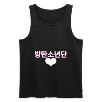 bts love Korea Pop KPop Group Geschenkidee - Männer Premium Bio Tank Top - Schwarz - Vorne - Michal (187cm)