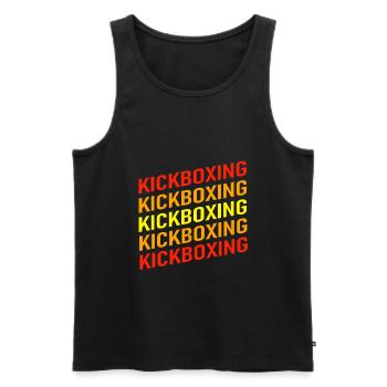 Le kickboxeur - Débardeur bio Premium Homme - noir - Devant - Michal (187cm)