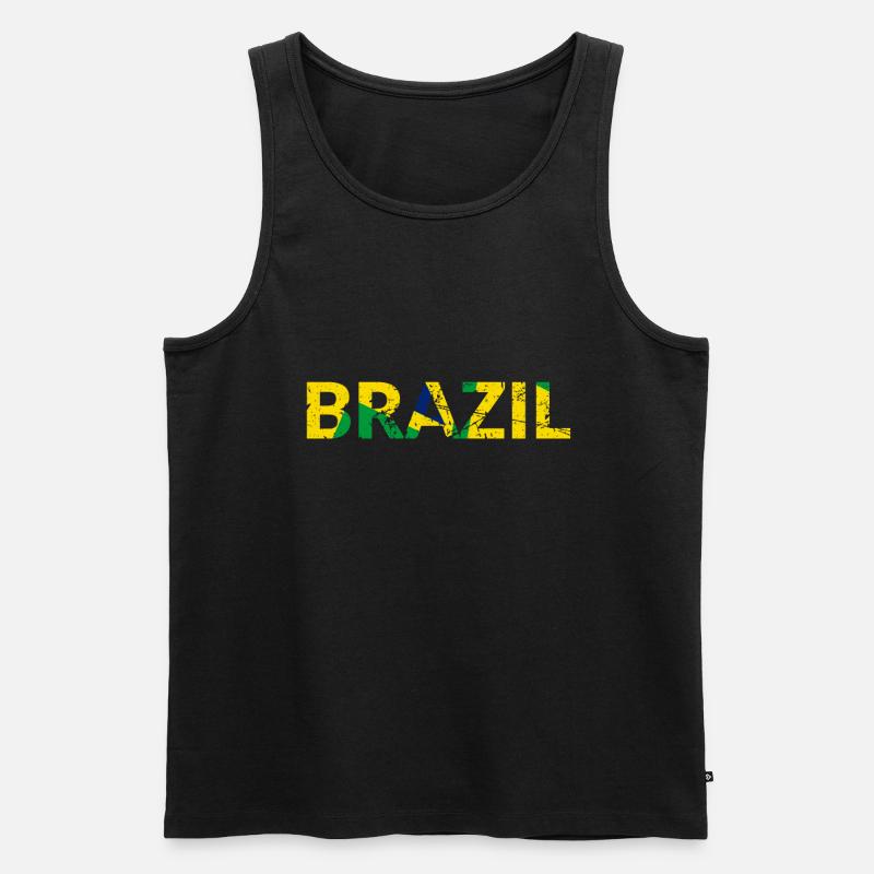Brasilien Geschenk - Männer Premium Bio Tank Top - Schwarz