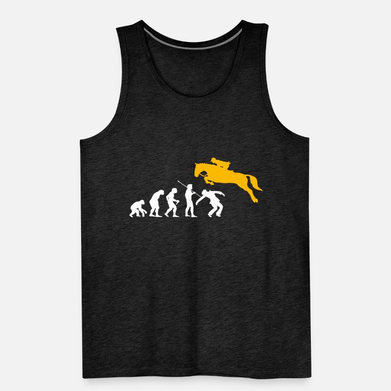 Drôle de cavalier de saut d’obstacles Cavalier Cavalier cavalier Cavalier Débardeur bio Premium Homme