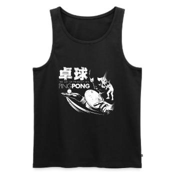 Ping Pong Table Tennis - Men's Premium Organic Tank Top - black - Front - Michal (187cm)