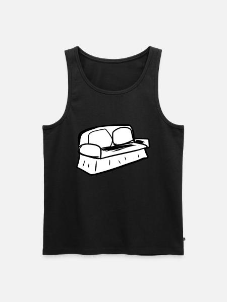 Sofa Symbol Wohnzimmer Möbel Grau - Männer Premium Bio Tank Top - Schwarz