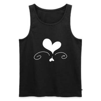 Herz Liebe Symbol form - Männer Premium Bio Tank Top - Schwarz - Vorne - Michal (187cm)