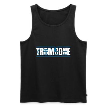 Posaune - Männer Premium Bio Tank Top - Schwarz - Vorne - Michal (187cm)