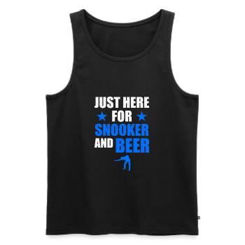 Bière et snooker - Débardeur bio Premium Homme - noir - Devant - Michal (187cm)