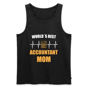 Accountant Mother Heartbeat - Men's Premium Organic Tank Top - black - Front - Michal (187cm)