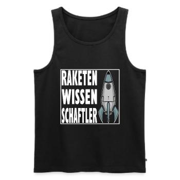 Raketenwissenschaft, Weltall, Rakete, Universum - Männer Premium Bio Tank Top - Schwarz - Vorne - Michal (187cm)