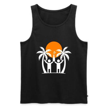 Insel Party Crew - Männer Premium Bio Tank Top - Schwarz - Vorne - Michal (187cm)
