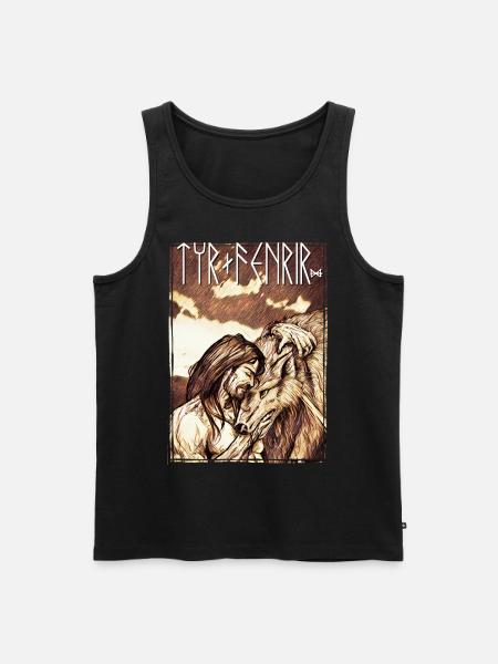 Tyr + Fenrir - Men's Premium Organic Tank Top - black