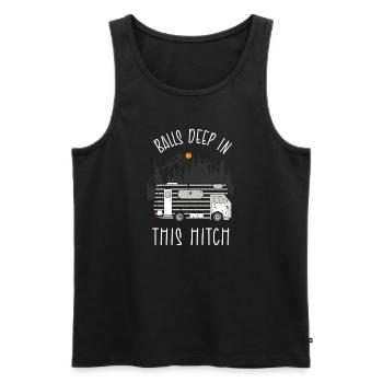 Camping Camper Present Nature Lovers - Men's Premium Organic Tank Top - black - Front - Michal (187cm)