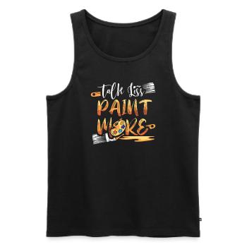 Painter Varnisher Present Painter Painting Brush - Men's Premium Organic Tank Top - black - Front - AI Model Male 178 light (178cm)