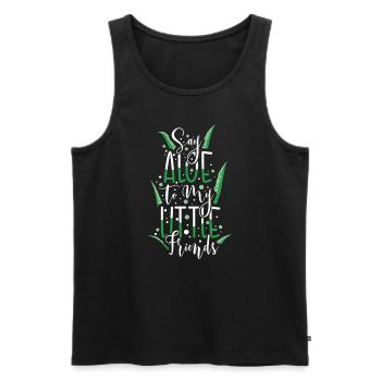 Gärtner Present Hobbygärtner Garten Pflanzen Wiese - Männer Premium Bio Tank Top - Schwarz - Vorne - Michal (187cm)