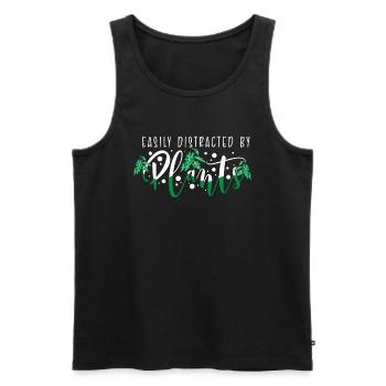 Gardener Present Hobby GardenEr Garden Plants Meadow - Men's Premium Organic Tank Top - black - Front - Michal (187cm)
