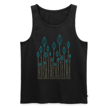 Dekorative Pflanzen - Männer Premium Bio Tank Top - Schwarz - Vorne - AI Model Male 178 light (178cm)