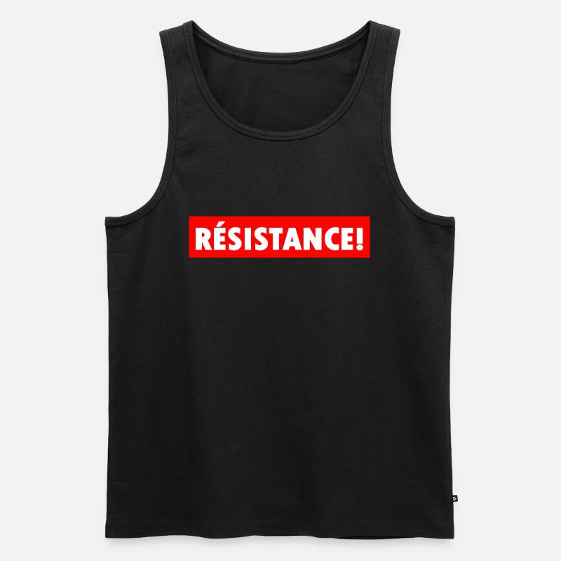 Résistance - Männer Premium Bio Tank Top - Schwarz