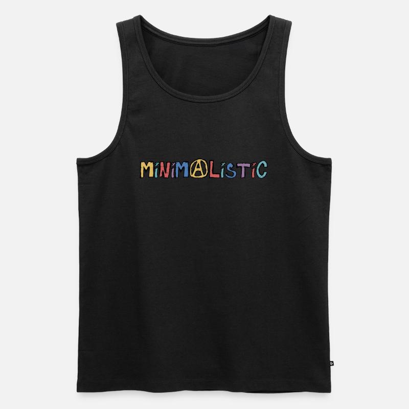 Minimalistisch - Männer Premium Bio Tank Top - Schwarz